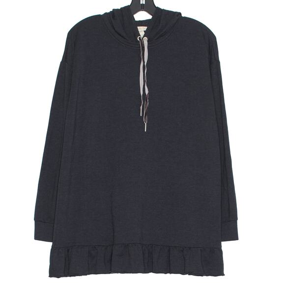 Matilda Jane Hoodie Oversized Y2K Minimalist Dark Academia Casual Gray Medium - Picture 1 of 5